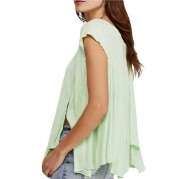 Free People Keep it Casual Linen Blend Oversized T-Shirt - Picture 3 of 9